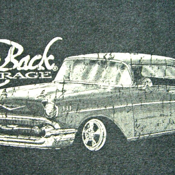 57 Chevy Chevrolet Car T-shirt Laid Back Garage Gray Sml Vintage New - Picture 4 of 6